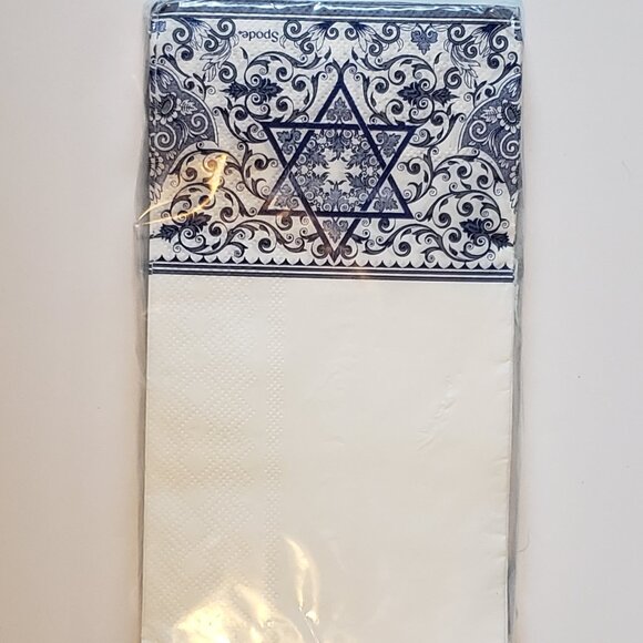 Spode Judaica Hanukkah Holiday - 16 3-PLY Guest/Dinner Napkins Set - Picture 1 of 3
